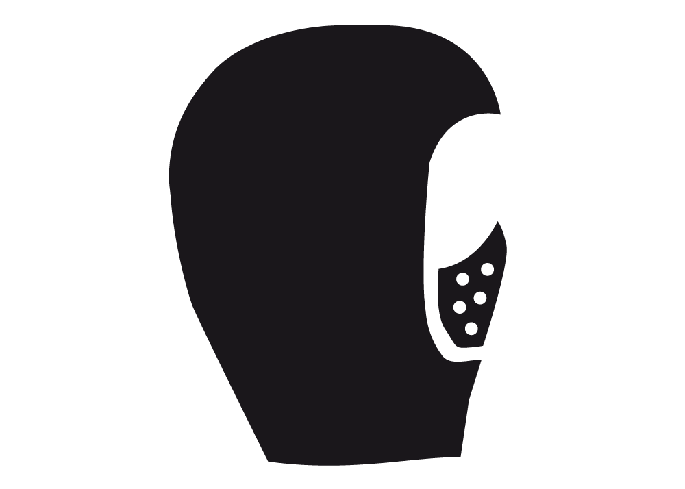 Sturmhaube mit integrierter Maske